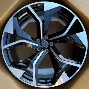 Ruedas Nuevas SRX para Automóviles de Pasajeros, 20" 22", Aleación de Aluminio, 5 Orificios, 5x112, 40 mm ET, para Audi Q8, Acabado Negro, Diseño Multirradio - Product Image 2