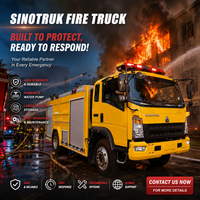 Camion de pompiers SINOTRUK fabriqué en Chine, réservoir d'eau de 4000 L, équipement de lutte contre l'incendie personnalisé
