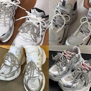 Breloques de chaussures en perles avec nœud pour baskets, décorations en perles, chaîne à nœud perlé avec boucle, accessoires DIY pour chaussures et baskets pour femme - Product Image 2