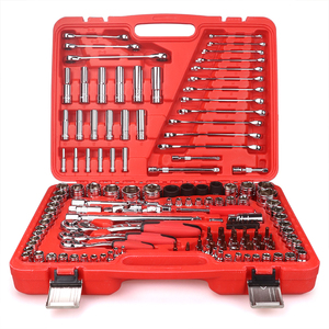 GATmatic 150pcs Heavy Duty Carbon Steel Portable Hand Car Repair Tool Kit Boxed CR-V Metric Ratchet Handles Socket Wrench OEM GS