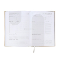 Carnet de notes personnalisé avec couverture en tissu de lin A5, journal d'affirmations, impression de logo personnalisée A4