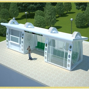 Parada de autobús con aire acondicionado inteligente, muebles de calle, cobertizo de espera, estación de autobuses, quiosco para fumar - Product Image 1