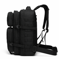 Sac à dos tactique pour hommes et femmes, 35L, sac d'assaut extérieur avec grande capacité, fermeture éclair étanche et porte-bouteille
