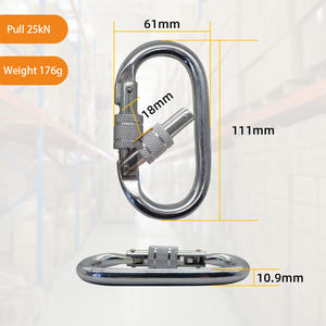 Carabiner Keselamatan Industri untuk Perlindungan Jatuh 25kN Konektor Baja untuk Harness Pengaman Bersertifikasi CE EN362-2004 JENSAN OEM - Product Image 4