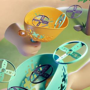 Juego Interactivo al Aire Libre para Padres e Hijos: Disco Volador de Bambú con Lanzamiento Manual para Niños, Ideal para Deportes de Verano al Aire Libre - Product Image 4