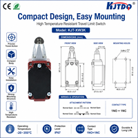 Interrupteur de limite de température élevée KJT 350 ° Capteur de position industriel IP66 IP67 pour machines d'automatisation