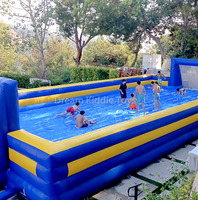 Terrain gonflable pour terrain de football extérieur, savon à eau, jeu de sport, terrain gonflable avec terrain savonneux