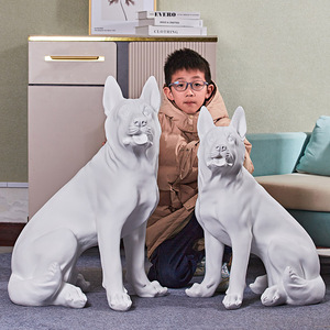 Figurine réaliste de <span class=keywords><strong>chien</strong></span> berger allemand, statue de <span class=keywords><strong>chien</strong></span> grandeur nature <span class=keywords><strong>pour</strong></span> la décoration de la maison et du jardin, sculpture artistique, décoration artisanale <span class=keywords><strong>pour</strong></span> l'exposition - Product Image 3