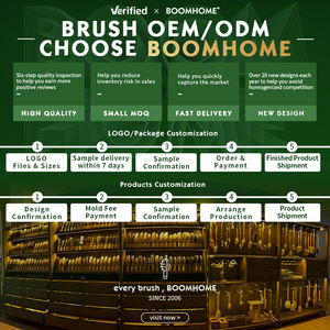 Spazzola per Capelli in Acciaio BOOMHOME Pettine in Legno Massaggio Testa Spazzola Personalizzata Spazzola Districante con Denti in Metallo Inox - Product Image 5