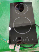 Kompor Listrik Keramik 2 Tungku dengan Pemanas Radiant Coil, Kontrol Sentuh Sensor, Hemat Energi untuk Rumah Tangga