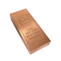 Barre de cuivre .999, lingot de cuivre brossé pour collection et investissement