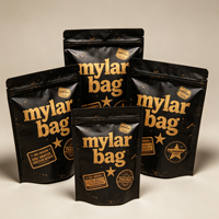 Sachets Mylar Personnalisés 3.5g 7g 1 Pound Shaped 8th, Sachets Mylar Anti-Odeur Autoportants, Sachets Zip Lock Refermables en Feuille d'Aluminium