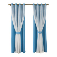 Rideaux ondulés de qualité hôtelière, rideaux isolants thermiques, voilages blancs, rideaux plissés pour usage intérieur