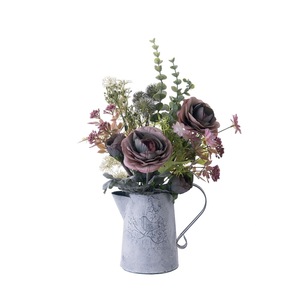 Bouquet de fleurs artificielles CallaFloral, rose en tissu tissé plastique, décoration de mariage et de maison CF01461 - Product Image 5