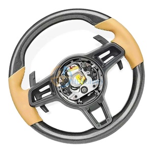Volante de fibra de carbono de <span class=keywords><strong>precio</strong></span> al por mayor de fábrica para Porsche Macan Panamera <span class=keywords><strong>Cayman</strong></span> Boxster 718 991 911 Cayenne Upgrade - Product Image 2