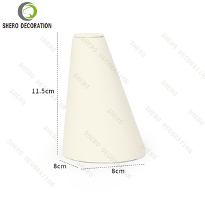 Beige Microfiber Jewellery Display Props Custom Size <b>Necklace</b> <b>Ring</b> Holder For Jewelry Showcase Customized Available - Product Image 2