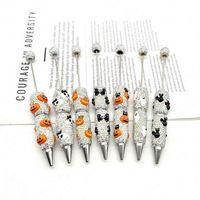 Bolígrafo de Dibujos Animados con Diamantes para DIY, Lindo Bolígrafo de Presión de Uso Universal, Navidad, Halloween, Kuromi, Bob Esponja, Gato KT