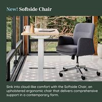 Bras amovibles en tissu de chaise de bureau moderne du milieu du siècle Design à mi-dos Confort de luxe en forme de nuage réglable