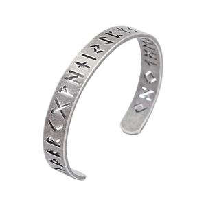 ยูนิค ไวกิ้ง เรโทร ฮอลโลว์ ปรับได้ กำไลข้อมือสำหรับผู้ชาย ทนทาน แฟชั่นคุณภาพสูง เครื่องประดับวินเทจ BEIJING CUG - Product Image 6