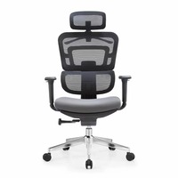 Silla de Oficina Ergonómica de Estilo Moderno, Cómoda, con Elevación, Fabricada con Tela y Malla, con Escritorio para Computadora