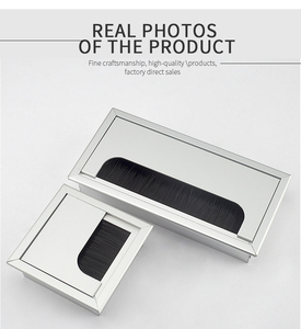 Cache-câbles pour bureau, cache-trous carrés, passe-câbles en aluminium, autres accessoires de mobilier - Product Image 2