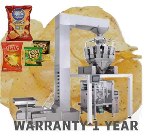 Vertical vffs nitrogen puff corn popcorn frozen chip potato fries pe food sealing packaging machine equipment line system