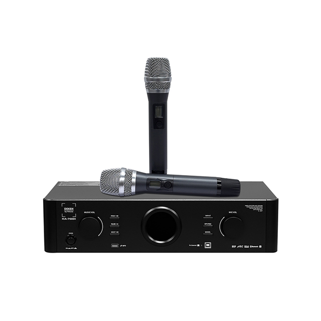 DEKEN KA-700 II 3-in-1 Professional Karaoke Amplifier with Wireless Microphones, Class H, 8-Core DSP, Home KTV/Private Club