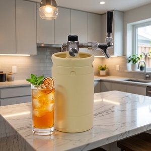 Dispensador de Bebidas a Presión, Mini Barril de Cócteles Aislado al Vacío de 2L, Dispensador Portátil con Grifo para <span class=keywords><strong>Shirley</strong></span> Temple y Refrescos Italianos - Product Image 4