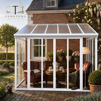 Véranda mobile rétractable en aluminium et verre avec réduction du bruit, design de serre et construction durable pour balcons