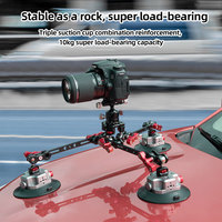 YUANYUJINGMI Support de Voiture Robuste en Alliage d'Aluminium à Ventouse Durable à Libération Rapide avec Bras Magique pour Appareil Photo Reflex Numérique et Hybride