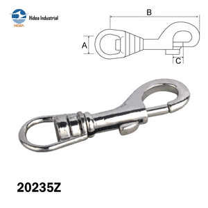 HIDEA Venta al por mayor personalizado 6mm a 12mm Anti Rust Liberación rápida Fácil uso Mosquetón Gancho a presión - Product Image 2
