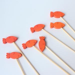 强生100电脑计数4.7英寸竹水果采摘棒胡萝卜蔬菜设计鸡尾酒采摘一次性酒吧工具 - Product Image 6