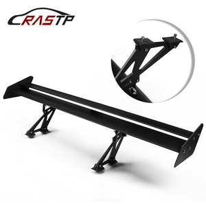 CRASTP Rear Spoiler Double <b>Deck</b> Aluminum Alloy Matte Finish Tuning Style for Trunk Glue <b>Tape</b> or Screws - Product Image 1