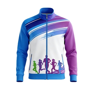 Chaqueta Deportiva Ligera Personalizada al por Mayor para Maratón, Corte Ajustado, con Cierre, Chaqueta Larga para Entrenamiento - Product Image 1