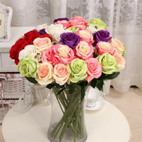 Roses artificielles en soie à tige unique de haute qualité, 51 cm, pour la décoration de la maison et les mariages, avec une durée de vie de 3 ans