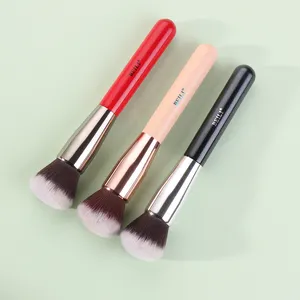 BEILI Duy Nhất Biểu Tượng Tùy Chỉnh Ngắn Vòng Vegan Tổng Hợp Tóc Dày Đặc Foundation Brushes Nhãn Hiệu Riêng Ladies Phụ Kiện Làm Đẹp