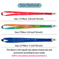 Lanyard de Poliéster Personalizado con Diseño de Logotipo y Porta Gafete de Plástico para Tarjeta de Identificación Impreso por Sublimación