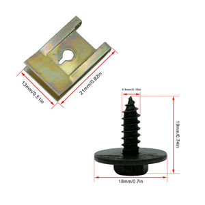 Engine Hood Mounting Bracket And <b>Screw</b> <b>Set</b> For E46 E90 18293 Steel Black 40Pcs - Product Image 1
