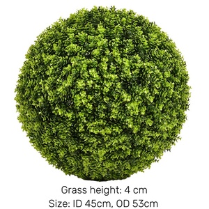 Boule de <span class=keywords><strong>tour</strong></span> de <span class=keywords><strong>pin</strong></span> de plante de simulation boule d'herbe verte marguerite boule d'herbe centre commercial décoration d'activité de mariage - Product Image 6