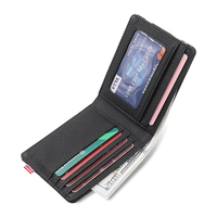 Produsen grosir dompet kain minimalis dompet cetak logo kustom kanvas penghalang RFID lipat dua dengan dompet pola
