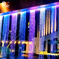 Water Crown 2026 Rideau d'eau numérique programmable DMX512 RGB LED en acier inoxydable de haute qualité, taille personnalisée