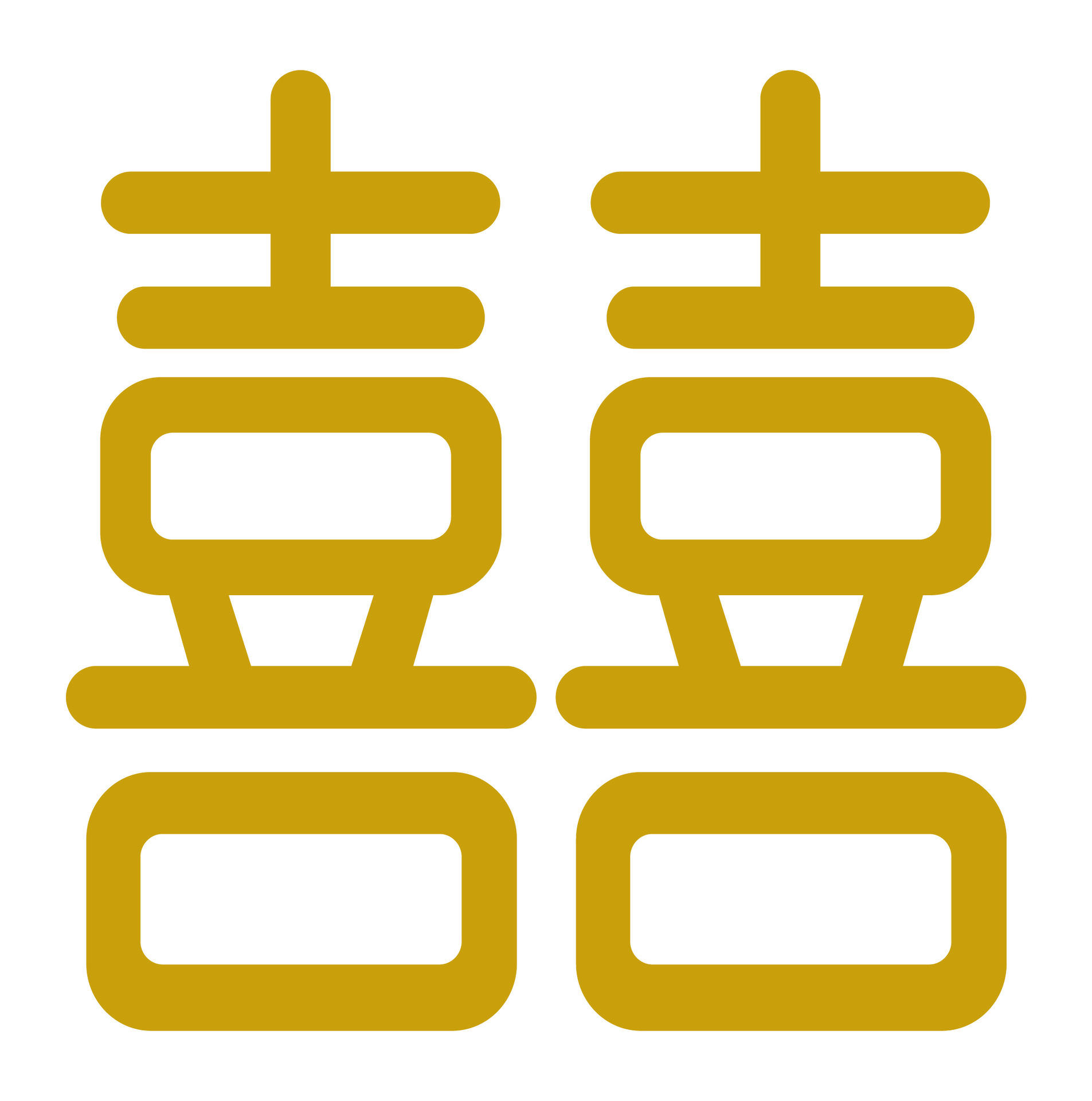 ตัวละครมีความสุขสีทองขนาดใหญ่01 (15.5*16ซม.)