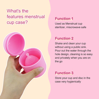Vente en gros de la coupe menstruelle Écologique Copa du cycle Menstrual Medical Grade Silicone Cup Case Kits Menstruels