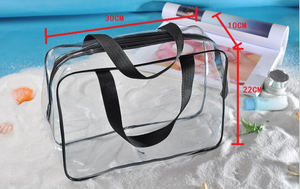 Trousse de toilette de voyage en PVC personnalisée et imperméable pour le maquillage, pochettes transparentes de grande capacité - Product Image 5