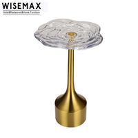 WISEMAX MÖBEL Neue Rosen blumen platte goldene Edelstahl basis kleines Wohnzimmer Nachttisch Acryl Gold Couch tisch