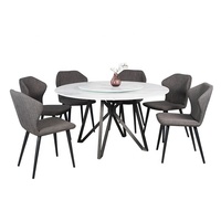 Meubles de salle à manger au design tendance, style nordique, table à manger moderne de luxe, marbre moderne de luxe