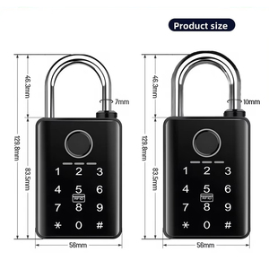 Cadenas intelligent Tuya à empreinte digitale, étanche, pour <span class=keywords><strong>portail</strong></span> extérieur, en alliage de zinc, avec contrôle par application, code numérique, entrée RFID, clé, bois - Product Image 5