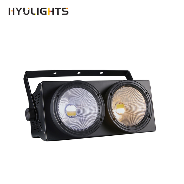 220W LED 2IN1 COB Cool Warm White Lighting for Wedding Parties Bars & Discos-DMX Stage Lighting 2X100W Flood Blinder