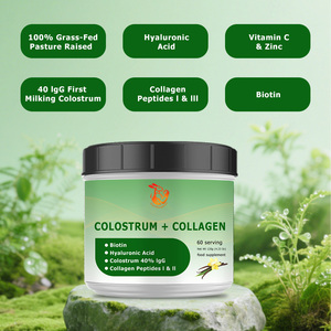 Factory Wholesales Natural Organic Colostrum Collagen Powder with Collagen Zinc Beauty <b>Supplements</b> Collagen Cleam Skin for Adult - Product Image 3