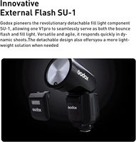Flash para Cámara Godox V1 Pro V1Pro-S/C/N/F/O, Versión Actualizada V1 para Cámaras Canon, Nikon, Sony, Fuji y Olympus